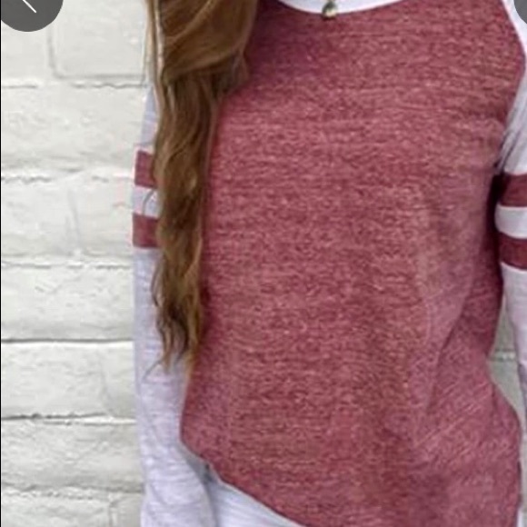 ⬇️💲 One left (S) Woman’s long sleeved shirt (Red) - Picture 2 of 5